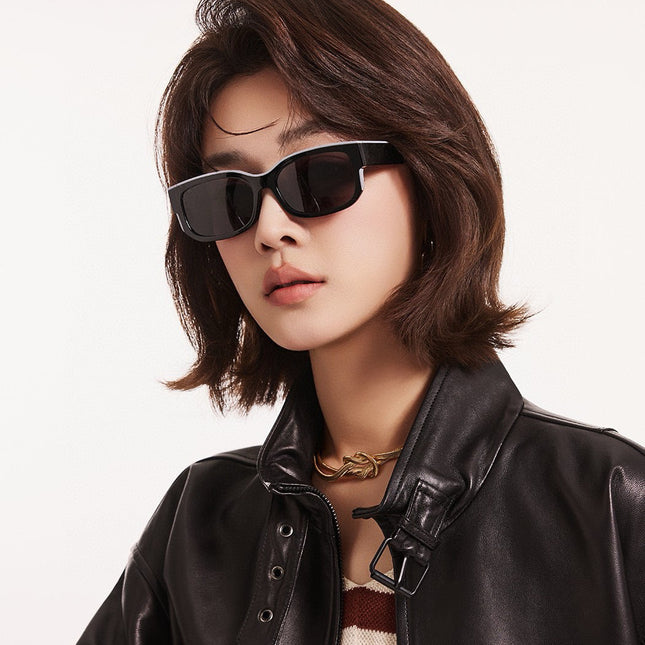 RECTANGULAR FRAME SUNGLASSES G0110 IN ACETATE