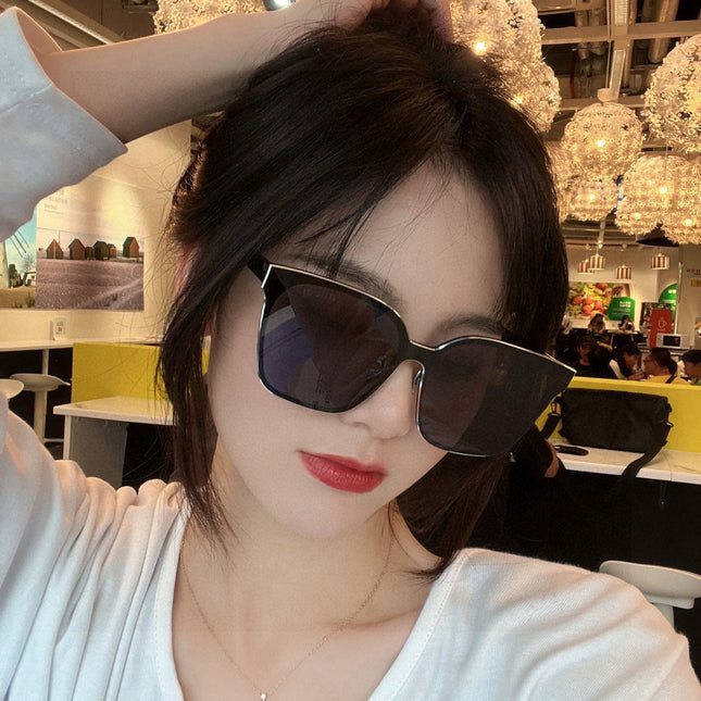RECTANGULAR FRAME METAL SUNGLASSES G380 IN ACETATE