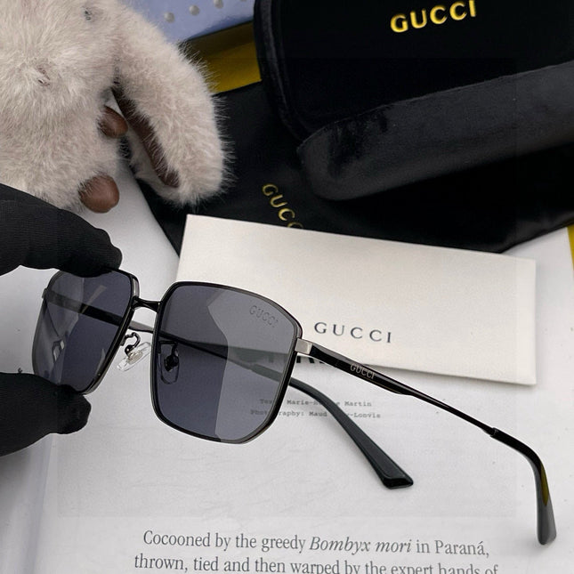 RECTANGULAR FRAME SUNGLASSES G5227 IN METAL