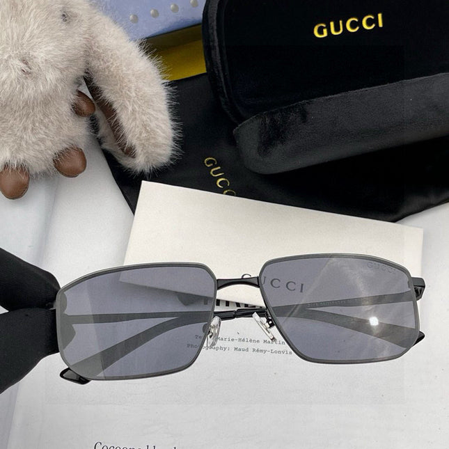 RECTANGULAR FRAME SUNGLASSES G5227 IN METAL
