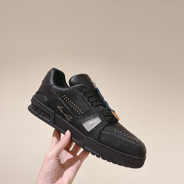 LV TRAINER SNEAKER IN BLACK CALFSKIN