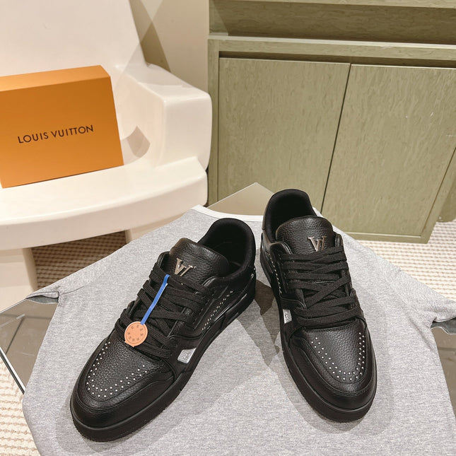 LV TRAINER SNEAKER IN BLACK CALFSKIN