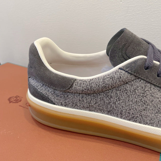 SNEAKERS IN DARK GREY SUEDUE WITH CANVAS