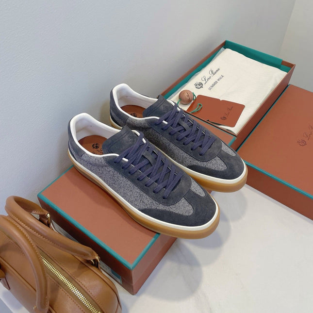 SNEAKERS IN DARK GREY SUEDUE WITH CANVAS