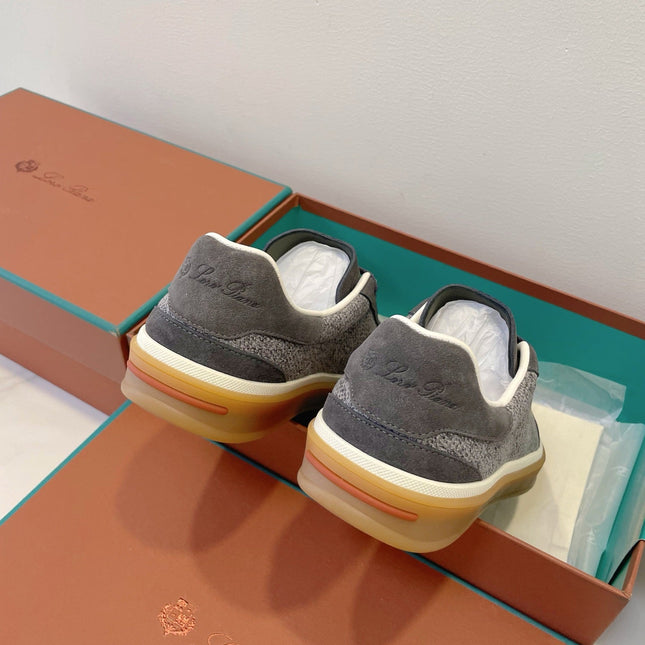 SNEAKERS IN DARK GREY SUEDUE WITH CANVAS