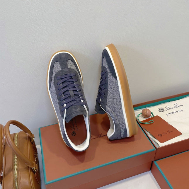 SNEAKERS IN DARK GREY SUEDUE WITH CANVAS