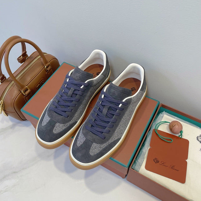 SNEAKERS IN DARK GREY SUEDUE WITH CANVAS