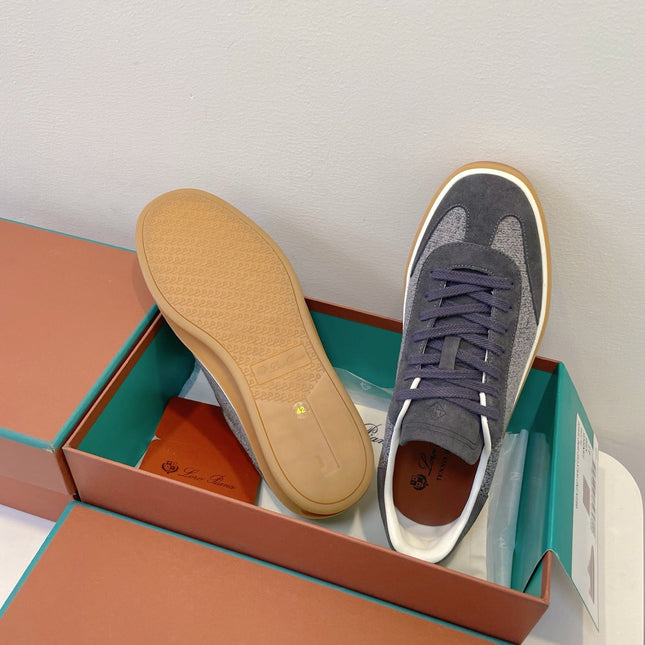 SNEAKERS IN DARK GREY SUEDUE WITH CANVAS