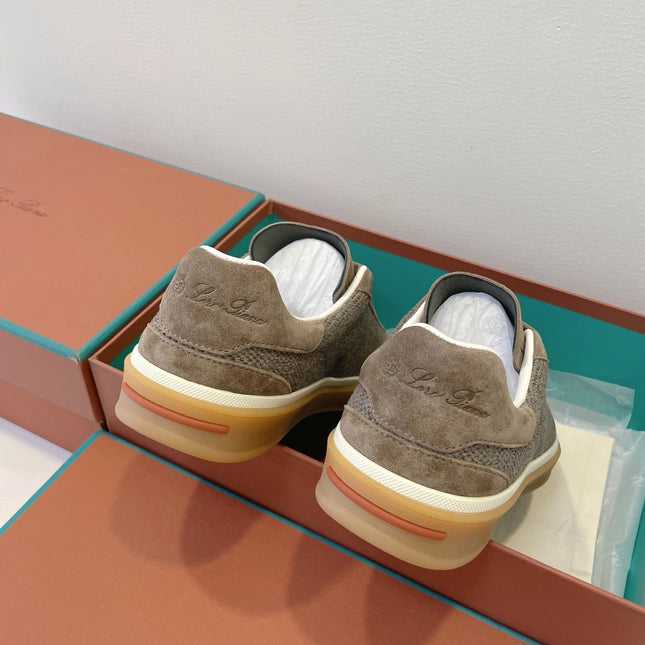 SNEAKERS IN MOSS SUEDUE WITH CANVAS
