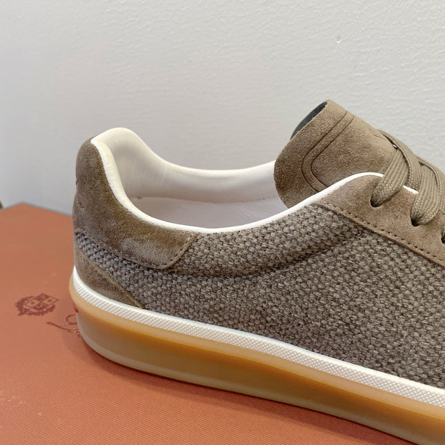 SNEAKERS IN MOSS SUEDUE WITH CANVAS