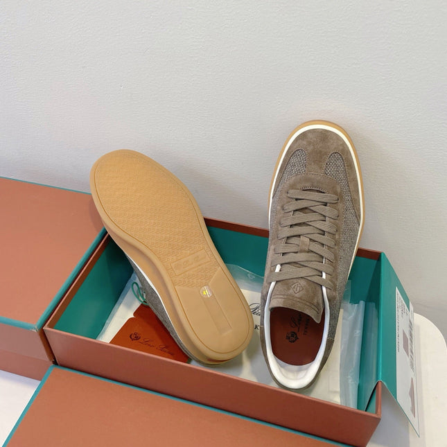 SNEAKERS IN MOSS SUEDUE WITH CANVAS
