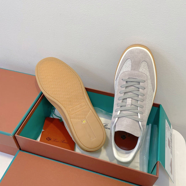 SNEAKERS IN METAL GREY SUEDUE WITH CANVAS