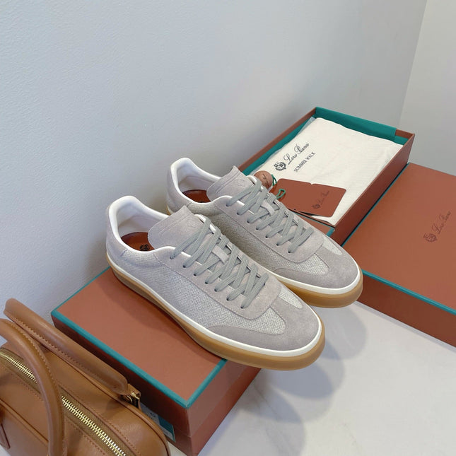 SNEAKERS IN METAL GREY SUEDUE WITH CANVAS