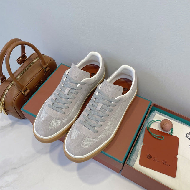 SNEAKERS IN METAL GREY SUEDUE WITH CANVAS