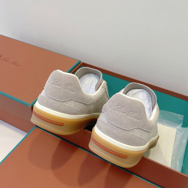 SNEAKERS IN METAL GREY SUEDUE WITH CANVAS
