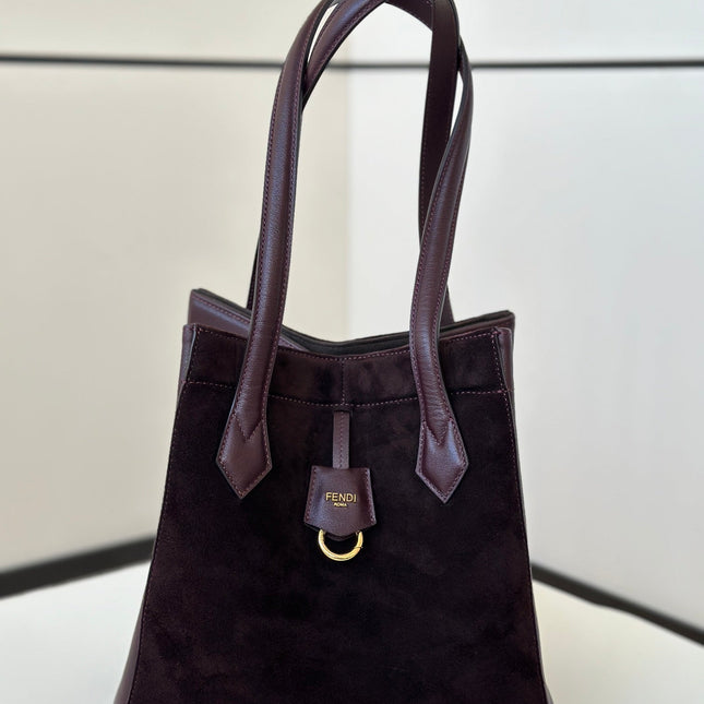 ORIGAMI MEDIUM 27 IN WINE RED LAMBSKIN AND SUEDE