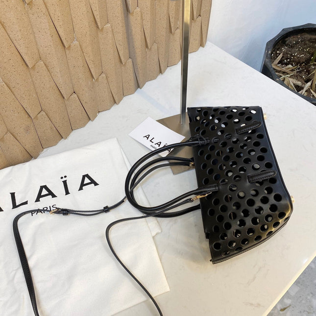 NEO MINA 20 BAG IN BLACK PERFORATED CALFSKIN