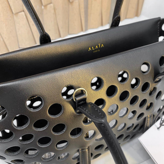 NEO MINA 20 BAG IN BLACK PERFORATED CALFSKIN