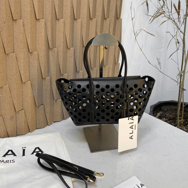 NEO MINA 20 BAG IN BLACK PERFORATED CALFSKIN