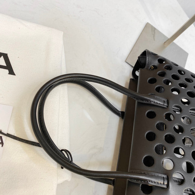 NEO MINA 20 BAG IN BLACK PERFORATED CALFSKIN