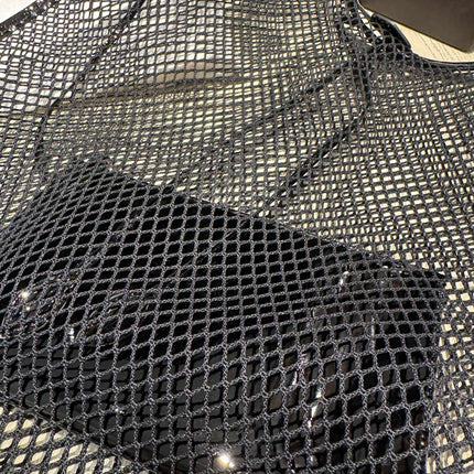 ONE PIECE MEDIUM BAG 43 IN BLACK FISHNET