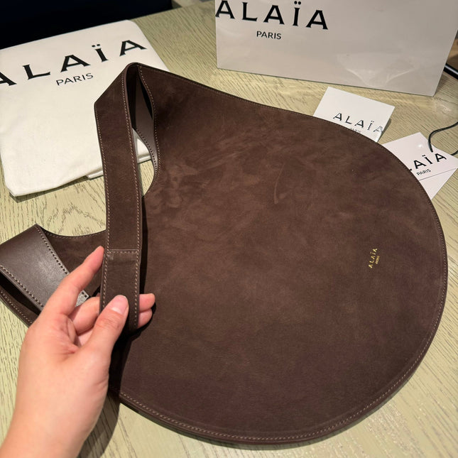 MEDIUM HOBO BAG 39 IN CHOCOLATE SUEDE