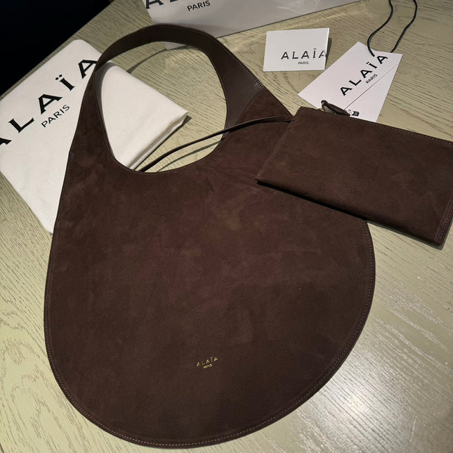MEDIUM HOBO BAG 39 IN CHOCOLATE SUEDE