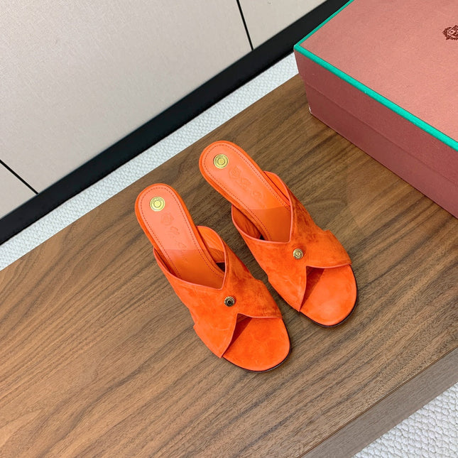 HIGH HEELS 85 MM IN ORANGE SUEDUE