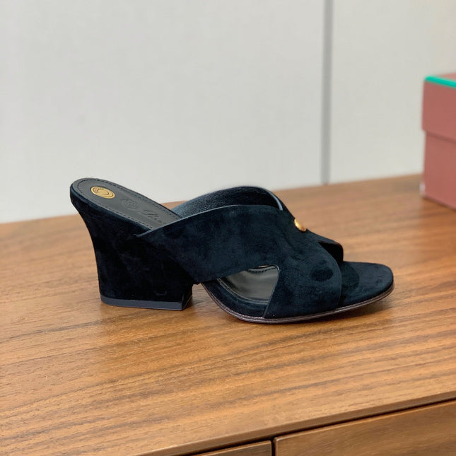 HIGH HEELS 85 MM IN BLACK SUEDUE