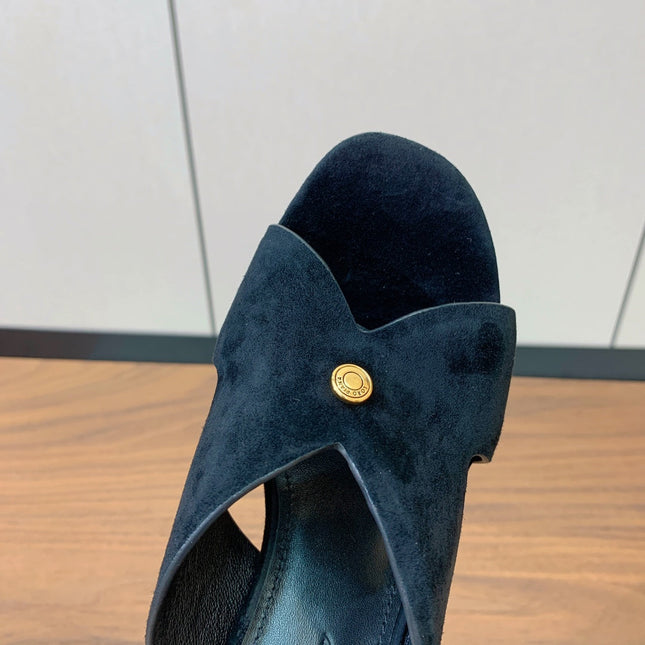 HIGH HEELS 85 MM IN BLACK SUEDUE