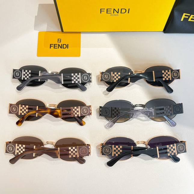 FIRST CRYSTAL OVAL FRAME SUNGLASSES 7028 IN METAL