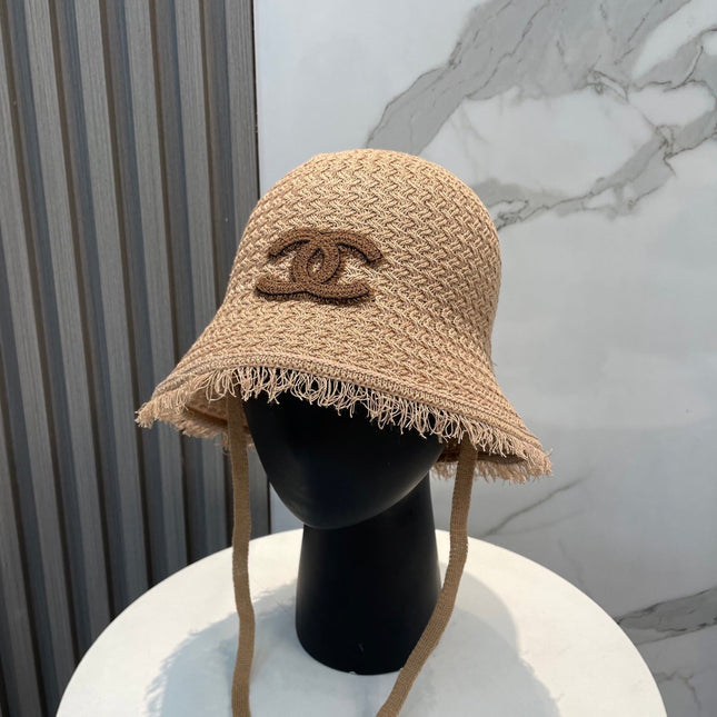KNITTED BUCKET HAT BROWN 673883