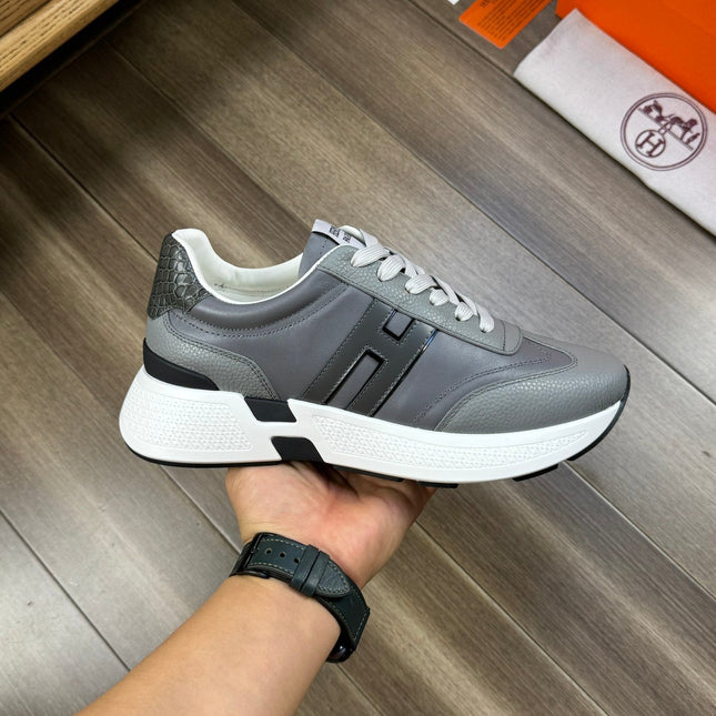 HM TRAIL SNEAKER GRAY CALFSKIN