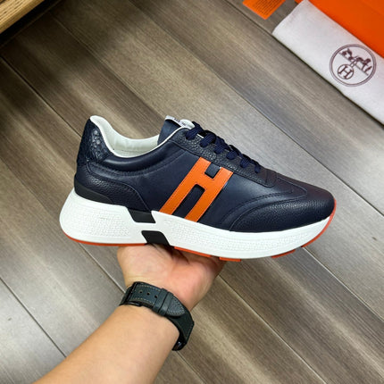 HM TRAIL SNEAKER DARK BLUE CALFSKIN