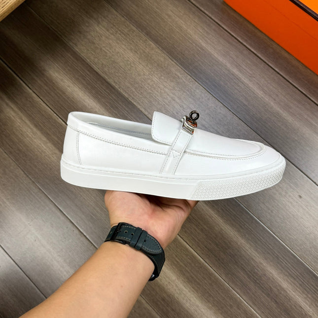 HM GAME SLIP-ON SNEAKER WHITE CALFSKIN