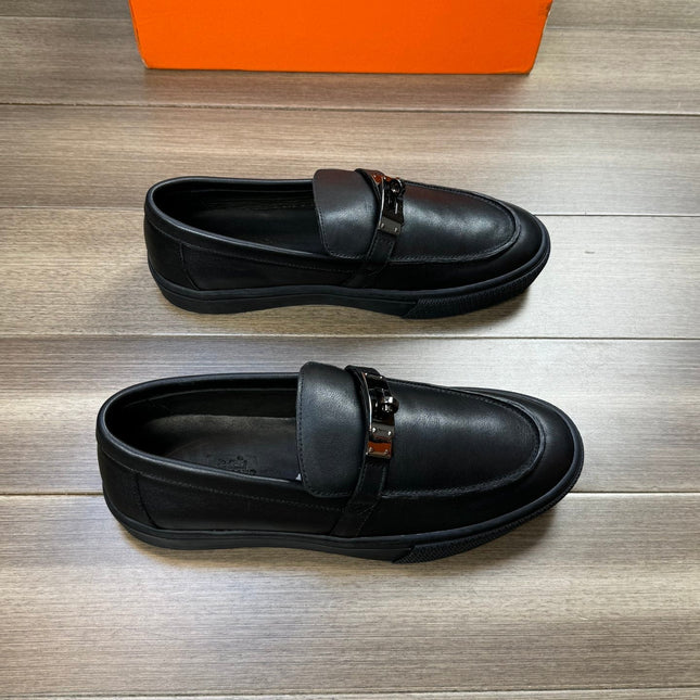 HM GAME SLIP-ON SNEAKER BLACK CALFSKIN