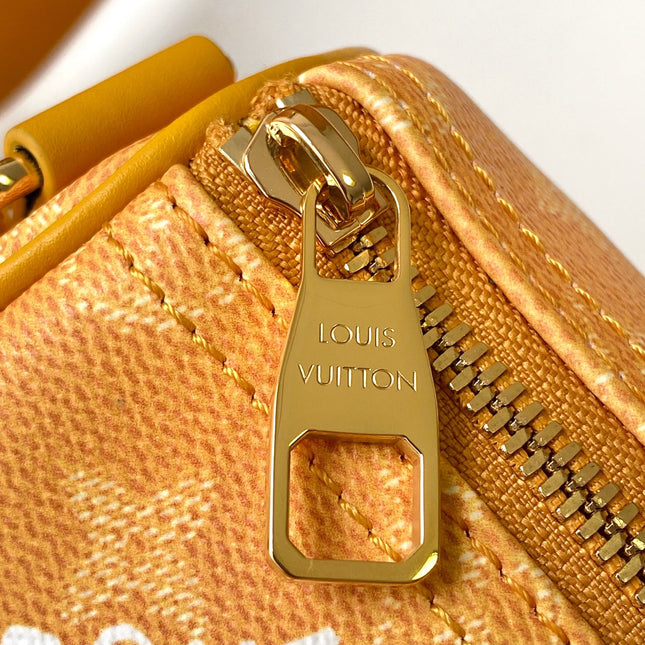 KEEPALL BANDOULIÈRE 25 IN ORANGE MONOGRAM HERITAGE CANVAS