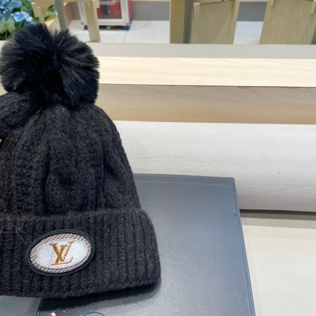 BEANIE HAT IN BLACK WOOL 433486