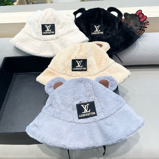 BUCKET HAT IN BEIGE  WOOL AND LAMB FUR 434942