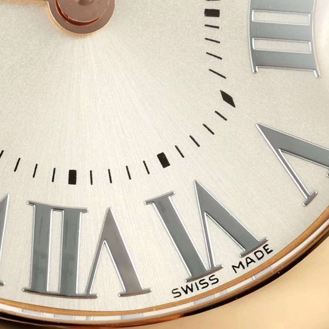 BALLON BLANC DE CARTIER WATCH GOLD CASE WITH BLACK CALFSKIN
