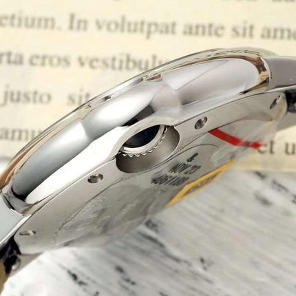 BALLON BLEU DE CARTIER 33 MM WATCH SILVER CASE WITH BLACK LEATHER STRAP