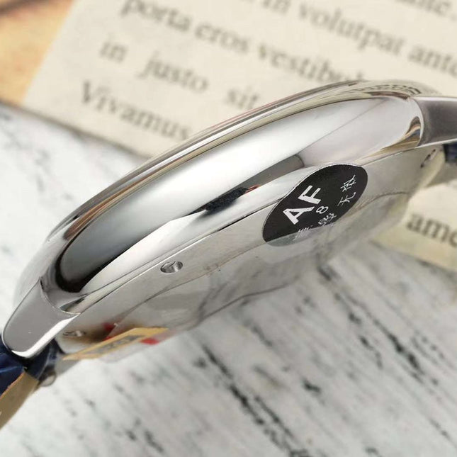 BALLON BLEU DE CARTIER 33 MM WATCH SILVER CASE WITH COBALT BLUE LEATHER STRAP