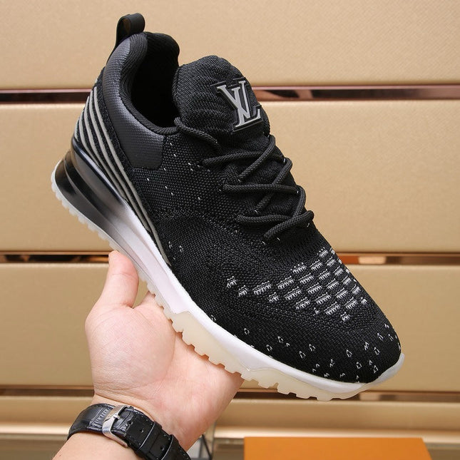 SNEAKERS IN BLACK MIX WHITE MESH BREATHABLE AND RUBBER