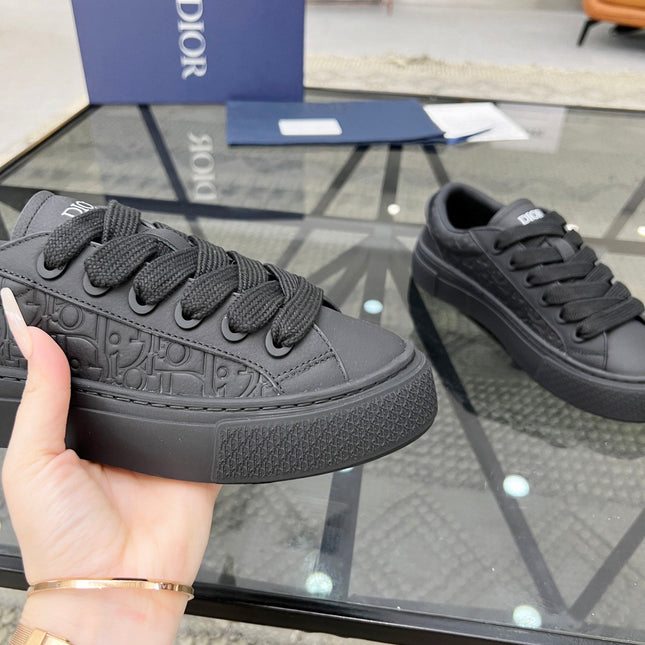 CD B33 SNEAKER BLACK EMBOSSED CALFSKIN