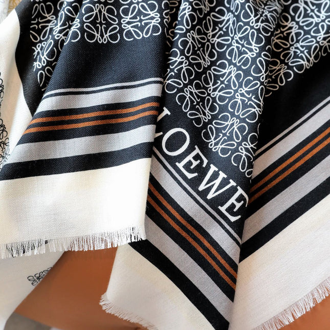 ANAGRAM SQUARE 140 CM SCARF IN COLORFUL SILK AND CASHMERE 413600