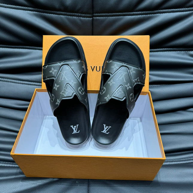 LV OASIS MULE IN BLACK MONOGRAM CALFSKIN
