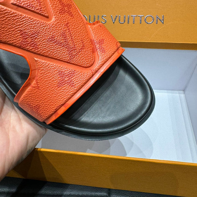 LV OASIS MULE IN CARROT ORANGE MONOGRAM CALFSKIN