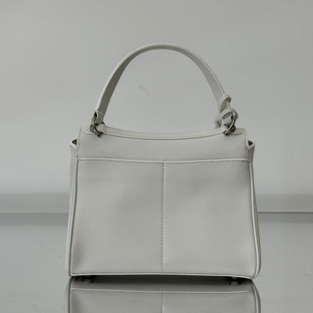 RODEO MINI BAG 22 IN WHITE SMOOTH CALFSKIN SILVER HARDWARE