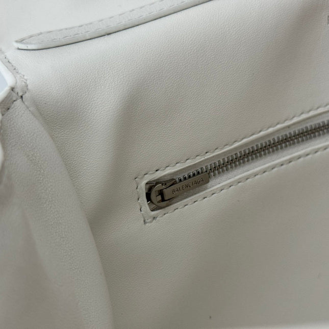 RODEO SMALL BAG 29 IN WHITE SMOOTH CALFSKIN SILVER HARDWARE