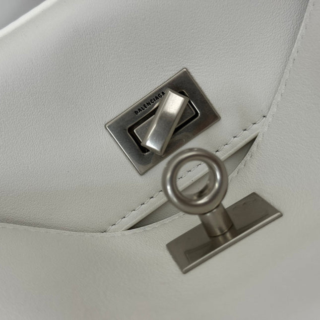 RODEO SMALL BAG 29 IN WHITE SMOOTH CALFSKIN SILVER HARDWARE